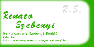 renato szebenyi business card
