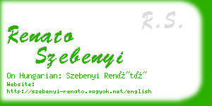 renato szebenyi business card